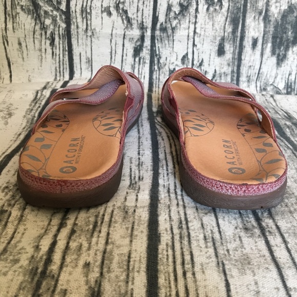 Acorn women’s Prima Cross Slide Sandal Mauve 7